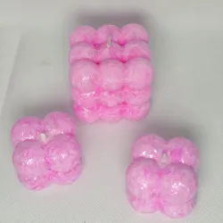 Set de 3 cuadrados rosa