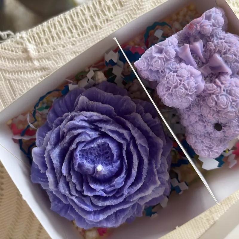 Set de osito y peonía aromático