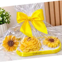 Vela decorativas con llavero de resina