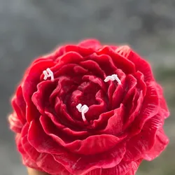 Vela flor de peonia decorativa gigante