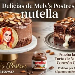 Pastel húmedo de nutella y chocolate