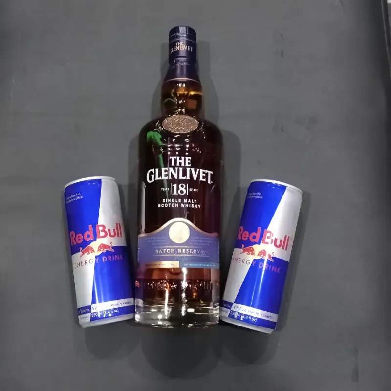 Glenlivet 18 años + 2 Red Bull