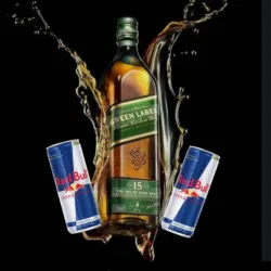 JW Green + 2 Redbull.