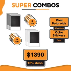 10 Polaroids + 8 Stickers
