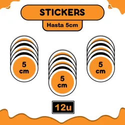 12 Stickers 5cm