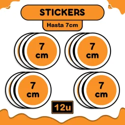 12 Stickers 7cm