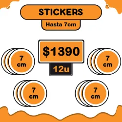 12 Stickers 7cm