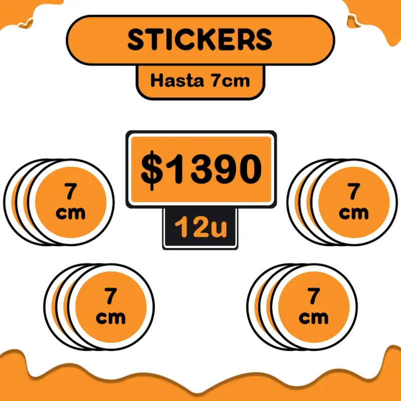 12 Stickers 7cm