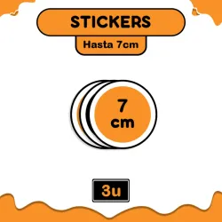 3 Stickers 7cm