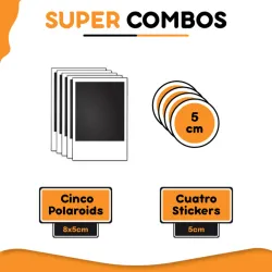 5 Polaroids + 4 Stickers
