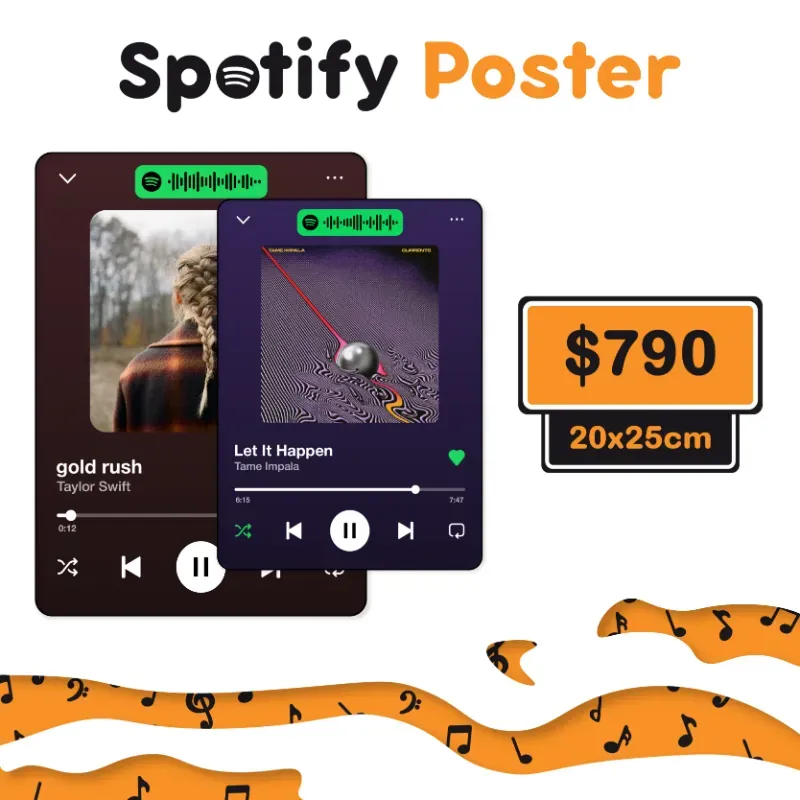 Poster de Spotify Personalizado (20x25cm)