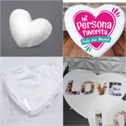 Funda para cojín en forma de corazón