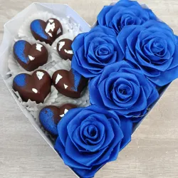 Flores eternas y bombones