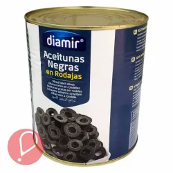 Aceitunas negras en rodajas 3100 g