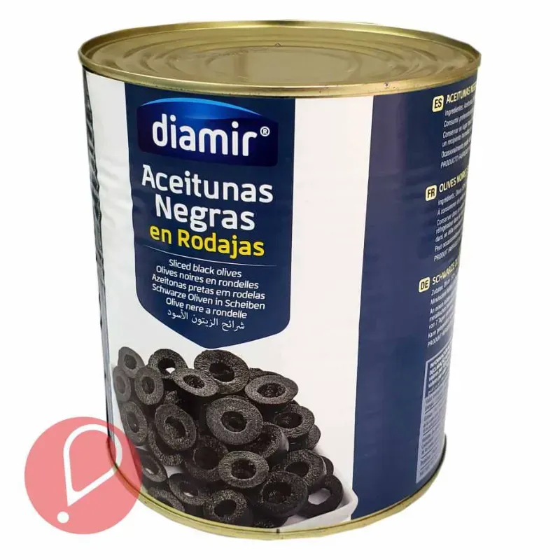 Aceitunas negras en rodajas 3100 g