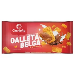 Chocolate con leche con galleta belga y caramelo