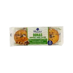 Donas rellenas con crema de avellanas y chocolate