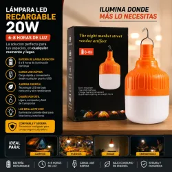 Bombillo recargable de 20w