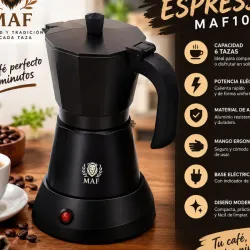 Cafetera electrica de 6 tza