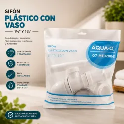 Sifón de baño con vaso