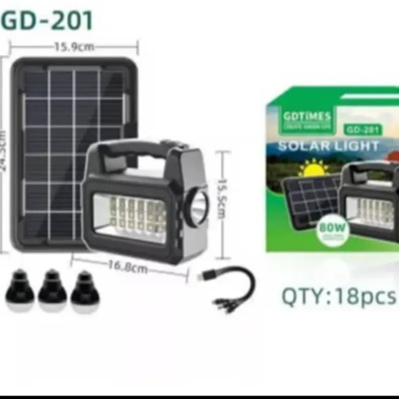 Mini estación con panel solar de 80 w