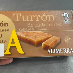 TURRÓN DE NATA Y NUEZ