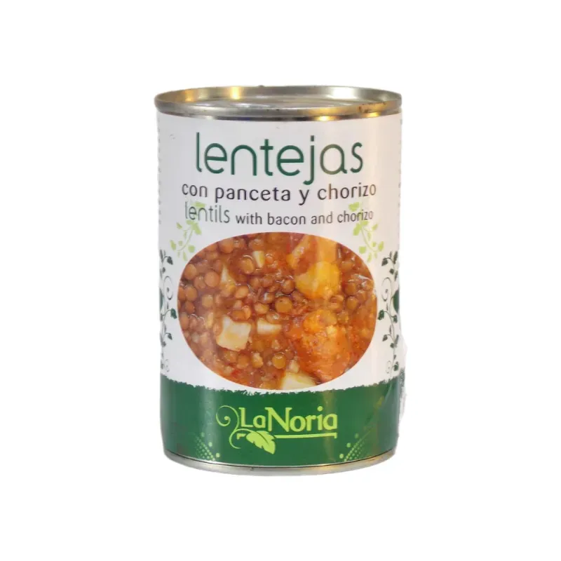 Lentejas con panceta y chorizo La Noria