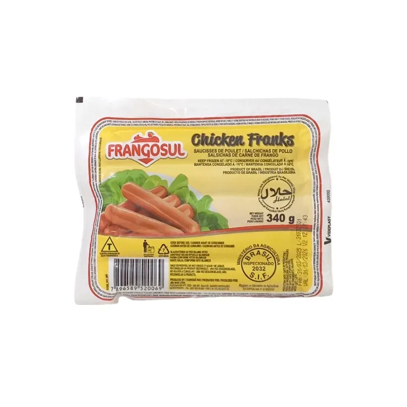 Salchichas de pollo Frangosul 