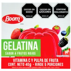 Gelatina Boom Frutos Rojos + Vitamina C