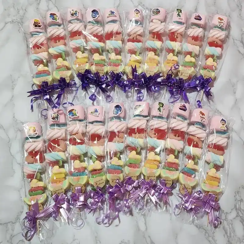 Brocheta de Malvadisco y Gomitas de Corazón
