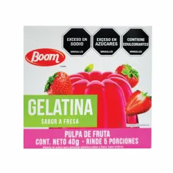 Gelatina Fresa 40g Boom