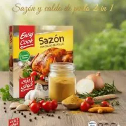 sazon con caldo de pollo