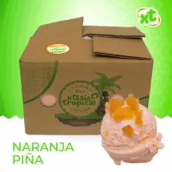 Cajas de helado 4 litros naranja piña glasé 