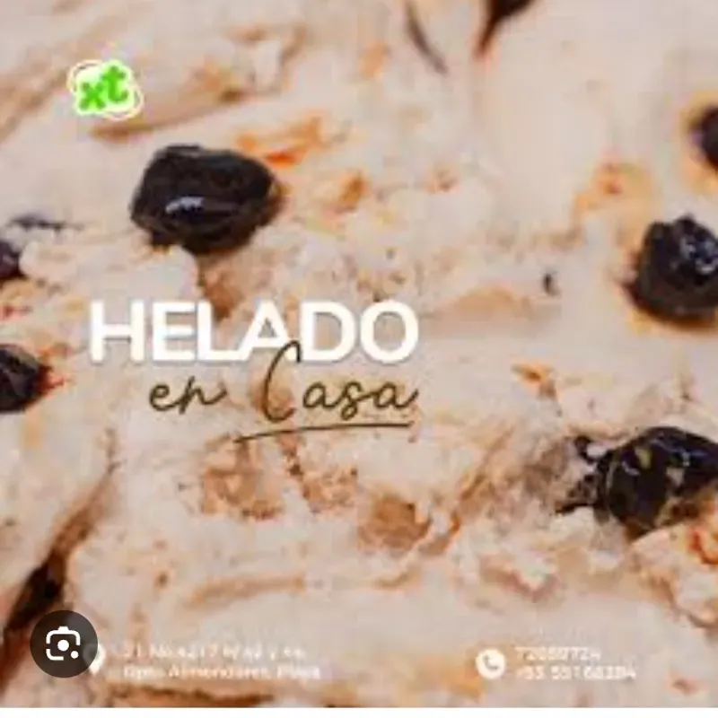 Helado rompope con pasas 1 litro