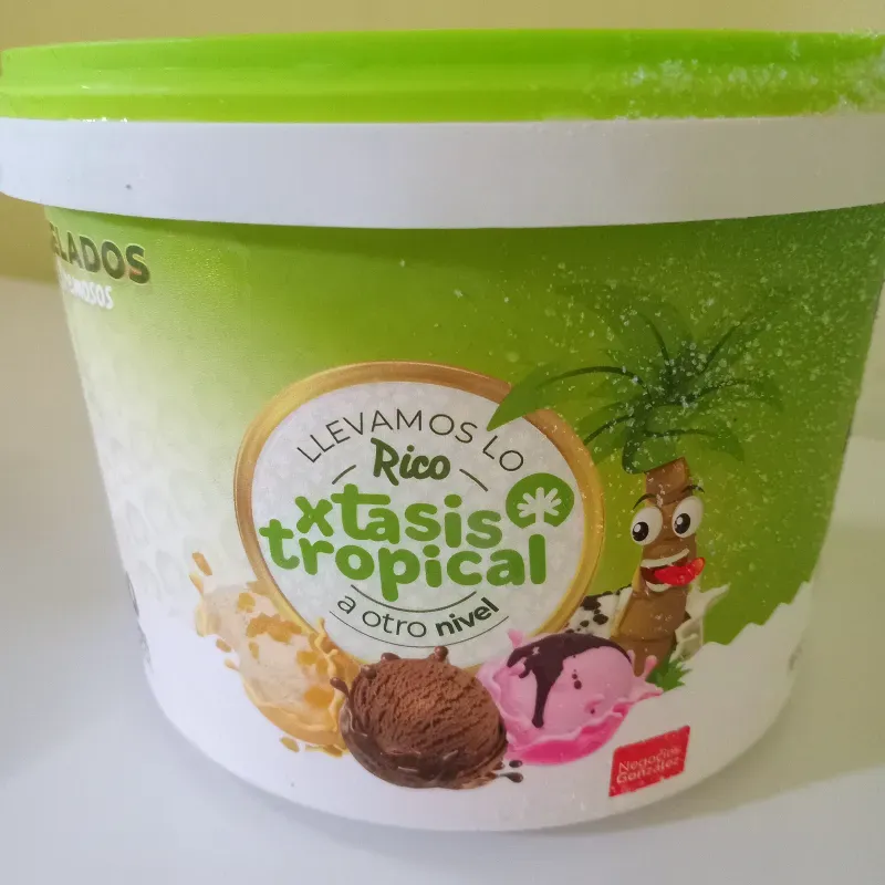 Helado vainilla con bizcocho de 3 lt