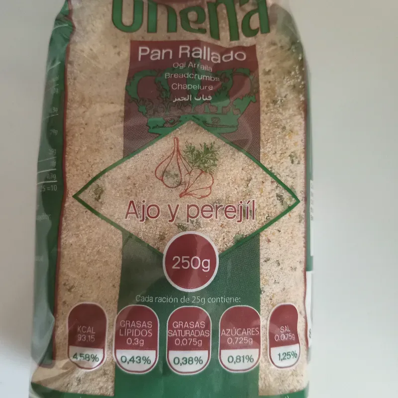 Pan rallado con ajo y perejil 250 g