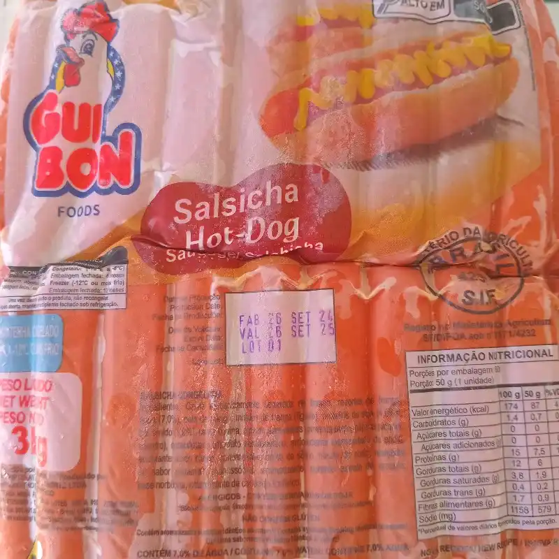 Salchichas de pollo 3 kg