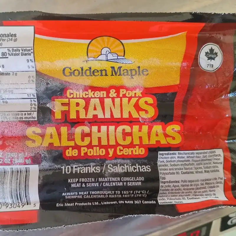 Salchichas de pollo y cerdo Golden Maple