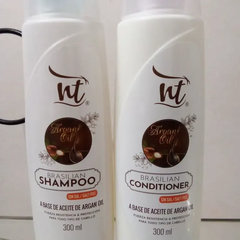 Shampoo y acondicionador sin sal de aceite de argan