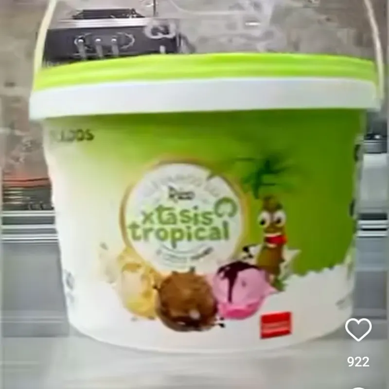 Tinas de helado naranja piña glasé 3 lt