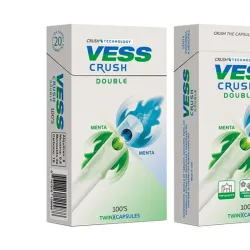 Cigarro Mentolado Doble cápsula. Vess