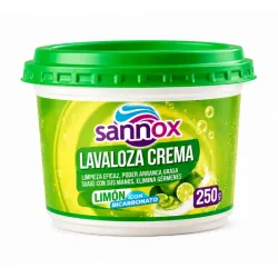 Detergente en pasta con bicarbonato. Aroma a limón.  250 g.