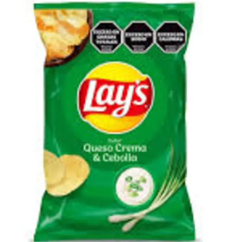 Papas Lays de Queso Crema y Cebolla