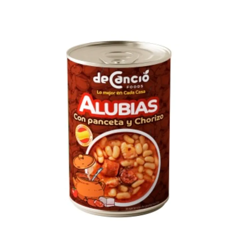 Alubias con panceta y chorizo 