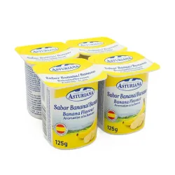 Yogurt de vasito Platano Asturiana 120 gramos