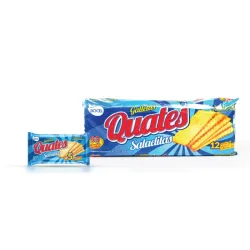 12 paquetes de Galletas saladitas Quates 300 g