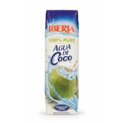 AGUA DE COCO 100% NATURAL - IBÉRICA (33.8 fl oz / 1 Litro)