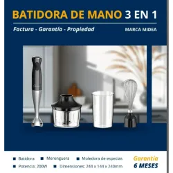 Batidora de mano 3 en 1 – Marca Midea