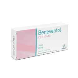 Beneventol Cefixima 400 mg, Caja con 3 Cápsulas