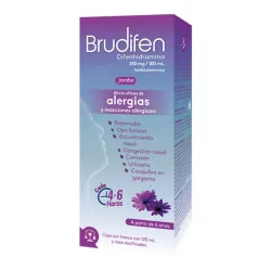 Brudifen Difenhidramina Jarabe 250 mg/100 mL, Frasco 120 mL